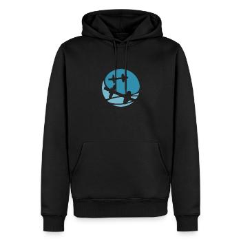 Bodybuilding Weightlifting Gym - Männer Premium Bio Hoodie - Schwarz - Vorne - Nico (187cm)