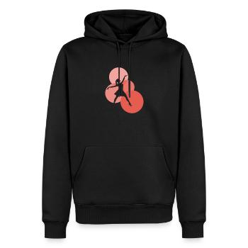 Danseuse de ballet Opéra du Lac des cygnes - Sweat à capuche Premium bio Homme - noir - Devant - Nico (187cm)