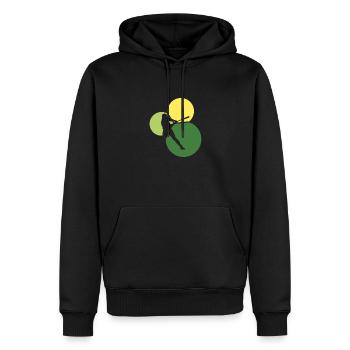 Lanceur Joueur de Softball Softball - Sweat à capuche Premium bio Homme - noir - Devant - Nico (187cm)