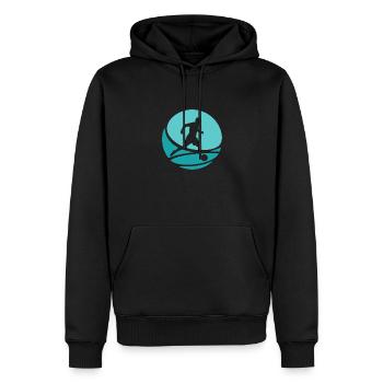 Fußball Beachball Beach Soccer - Sweat à capuche Premium bio Homme - noir - Devant - Nico (187cm)