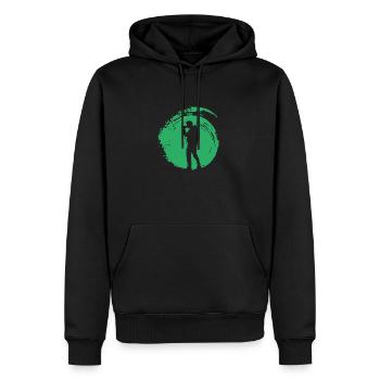 Djing Streetmind Beatboxing - Men’s Premium Organic Hoodie - black - Front - Nico (187cm)