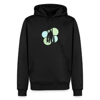 Lochness Lochness Yeti - Männer Premium Bio Hoodie - Schwarz - Vorne - Nico (187cm)