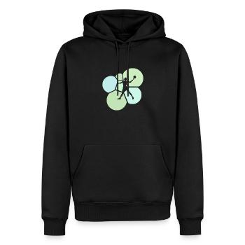 Tennis de plage Tennis de plage - Sweat à capuche Premium bio Homme - noir - Devant - Nico (187cm)