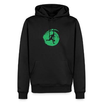Joueur de Beach Soccer Beach Soccer - Sweat à capuche Premium bio Homme - noir - Devant - Nico (187cm)