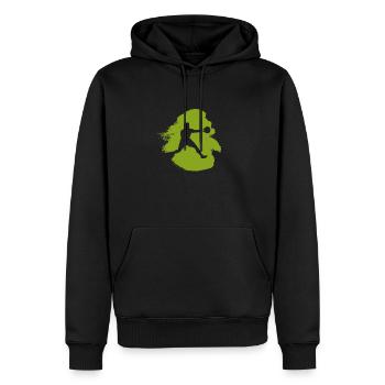 Raquette de joueur de squash Raquette - Sweat à capuche Premium bio Homme - noir - Devant - Nico (187cm)