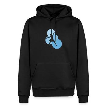 Danseuse de ballet Le Lac des cygnes Danseuse de ballet - Sweat à capuche Premium bio Homme - noir - Devant - Nico (187cm)