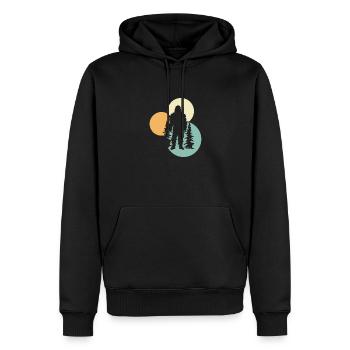 Big foot Big foot Lochness Bigfoot - Männer Premium Bio Hoodie - Schwarz - Vorne - Nico (187cm)