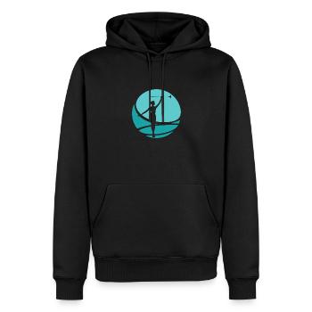 Stabdrehen Stabdrehen Twirling Gymnastik - Männer Premium Bio Hoodie - Schwarz - Vorne - Nico (187cm)