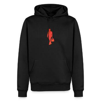Banque Banquier Bourse - Sweat à capuche Premium bio Homme - noir - Devant - Nico (187cm)