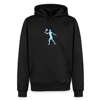 Tennis de plage Ballon de plage Tennis de plage - Sweat à capuche Premium bio Homme - noir - Devant - Nico (187cm)