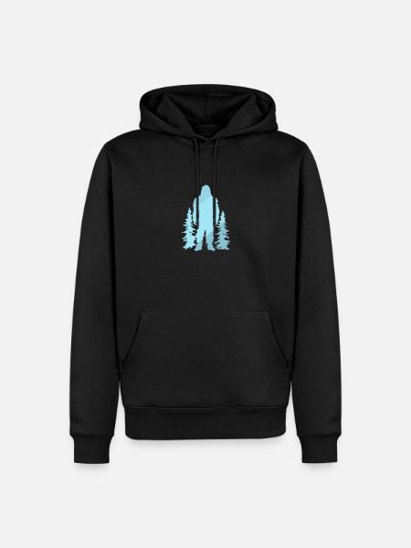 Lochness Bigfoot Big foot - Männer Premium Bio Hoodie - Schwarz