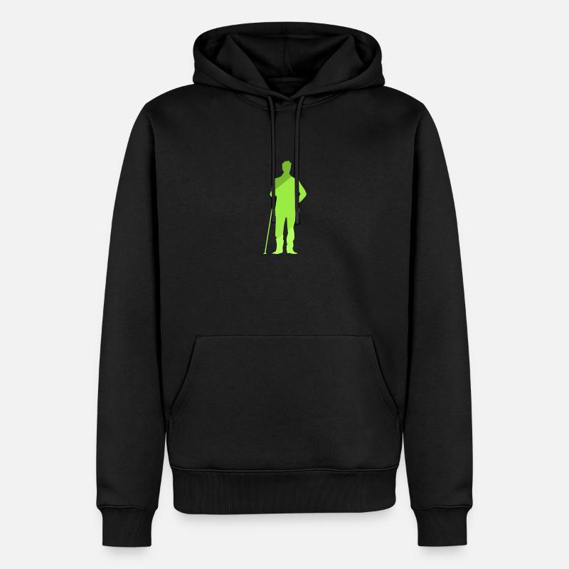 Billardspieler Billard Billardkugel - Männer Premium Bio Hoodie - Schwarz