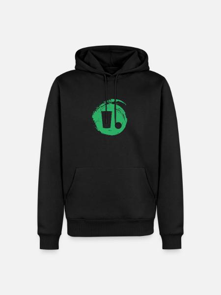 Partymonster Party Bierflasche - Männer Premium Bio Hoodie - Schwarz