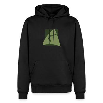 Intercrosse Lacrosse Racket - Men’s Premium Organic Hoodie - black - Front - Nico (187cm)