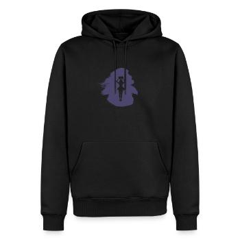 Mädchen Bommel Mädchen - Männer Premium Bio Hoodie - Schwarz - Vorne - Nico (187cm)