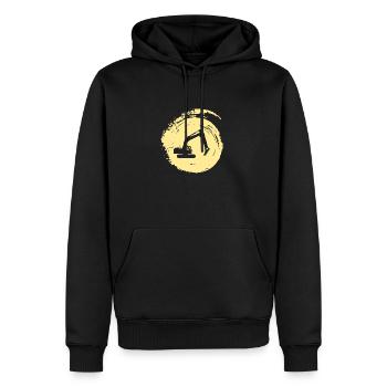 Conducteur d’excavatrice Conducteur d’excavatrice Conducteur d’excavatrice - Sweat à capuche Premium bio Homme - noir - Devant - Nico (187cm)