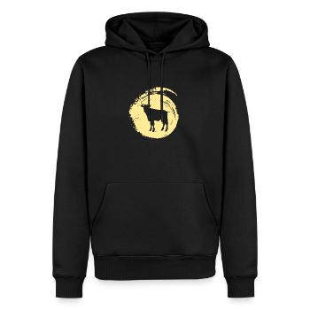 Vaches d’élevage de bovins - Sweat à capuche Premium bio Homme - noir - Devant - Nico (187cm)