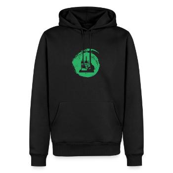 Molécule Chimique Chimique - Sweat à capuche Premium bio Homme - noir - Devant - Nico (187cm)