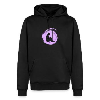 Fil de laine à coudre - Sweat à capuche Premium bio Homme - noir - Devant - Nico (187cm)