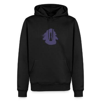Échiquier Echeceau Echec Echec Mat - Sweat à capuche Premium bio Homme - noir - Devant - Nico (187cm)