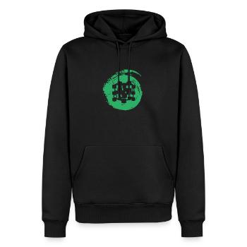Cryptowährung Blockchain Crypto - Männer Premium Bio Hoodie - Schwarz - Vorne - Nico (187cm)