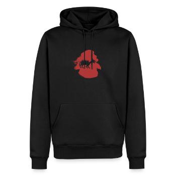 Contes de fées Cryptozoologie Créatures mythiques - Sweat à capuche Premium bio Homme - noir - Devant - Nico (187cm)