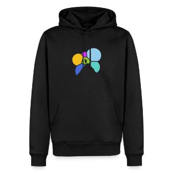 Climbing wall, rock climbing, mountain - Men’s Premium Organic Hoodie - black - Front - Nico (187cm)