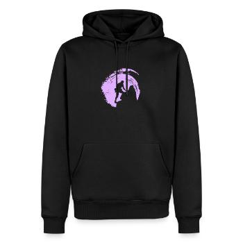Mur d’escalade Climber Summit - Sweat à capuche Premium bio Homme - noir - Devant - Nico (187cm)