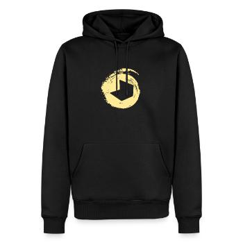 Page d’accueil Blogging Rédaction - Sweat à capuche Premium bio Homme - noir - Devant - Nico (187cm)