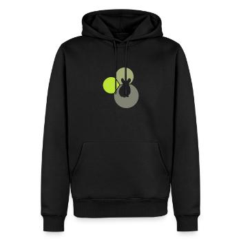 Nagetier Mäuschen Hamster - Männer Premium Bio Hoodie - Schwarz - Vorne - Nico (187cm)