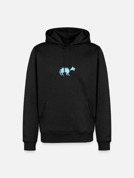 Fabelwesen Fabeltier Bigfoot - Männer Premium Bio Hoodie - Schwarz