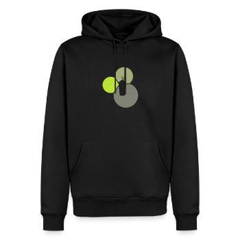 Bubbletee Bubble Bubble Thé Bulle - Sweat à capuche Premium bio Homme - noir - Devant - Nico (187cm)