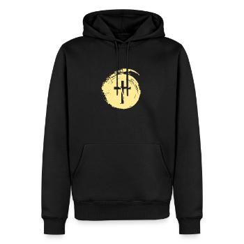 Croix Christ Christ - Sweat à capuche Premium bio Homme - noir - Devant - Nico (187cm)