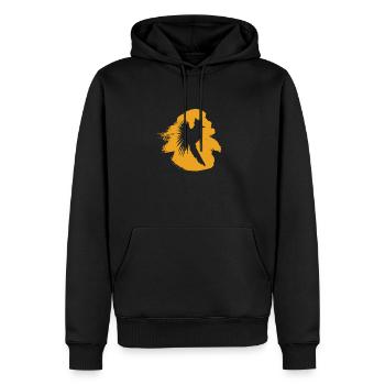 Oiseau, Voler, Oiseau - Sweat à capuche Premium bio Homme - noir - Devant - Nico (187cm)