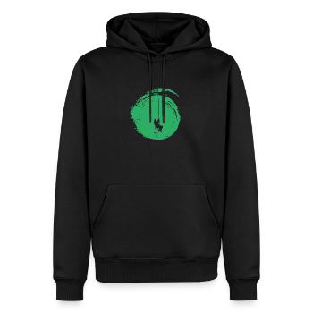 Alpinisme Escalade Escalade sur corde - Sweat à capuche Premium bio Homme - noir - Devant - Nico (187cm)