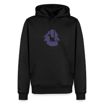 Conte de fées Créature mythique Licorne - Sweat à capuche Premium bio Homme - noir - Devant - Nico (187cm)