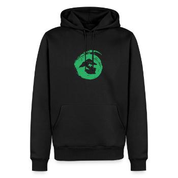 Wachsen Wachsen Japanische Kunst - Männer Premium Bio Hoodie - Schwarz - Vorne - Nico (187cm)