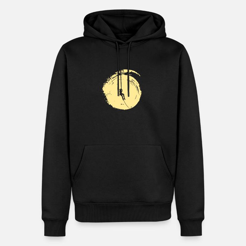 Bergsteiger Kletterer Bergsteiger - Männer Premium Bio Hoodie - Schwarz