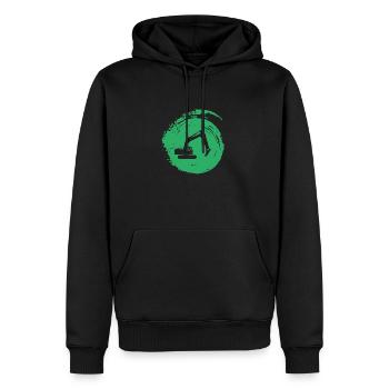 Conducteur d’excavatrice Conducteur d’excavatrice Conducteur d’excavatrice - Sweat à capuche Premium bio Homme - noir - Devant - Nico (187cm)