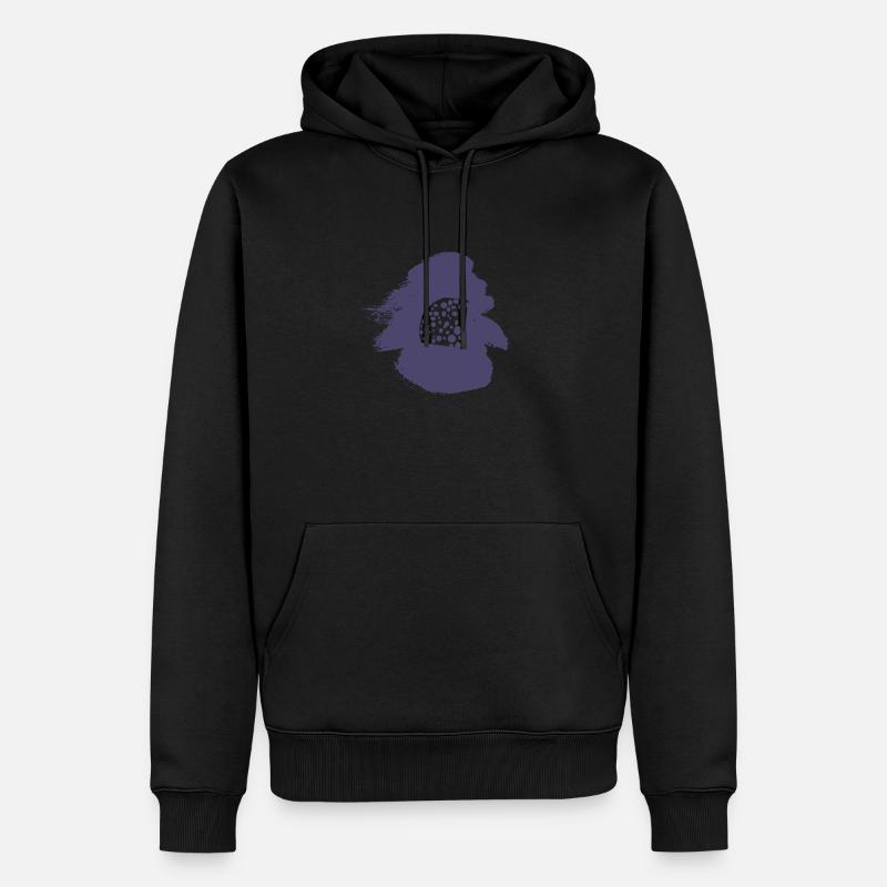 Maus Emmentaler Milch - Männer Premium Bio Hoodie - Schwarz
