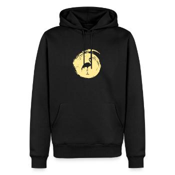 Flamingos Flamingo Flamingos Exotisch - Männer Premium Bio Hoodie - Schwarz - Vorne - Nico (187cm)