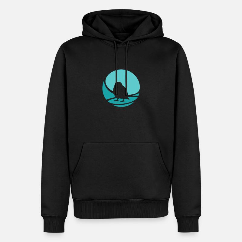 ailes oiseau oiseaux - Sweat à capuche Premium bio Homme - noir