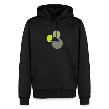 Chapiteau de cirque éléphant de cirque - Sweat à capuche Premium bio Homme - noir - Devant - Nico (187cm)