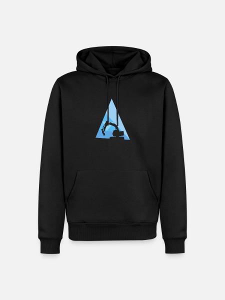 Bagger Bagger Hausbau - Männer Premium Bio Hoodie - Schwarz