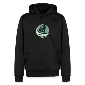 Lait de souris Lait - Sweat à capuche Premium bio Homme - noir - Devant - Nico (187cm)
