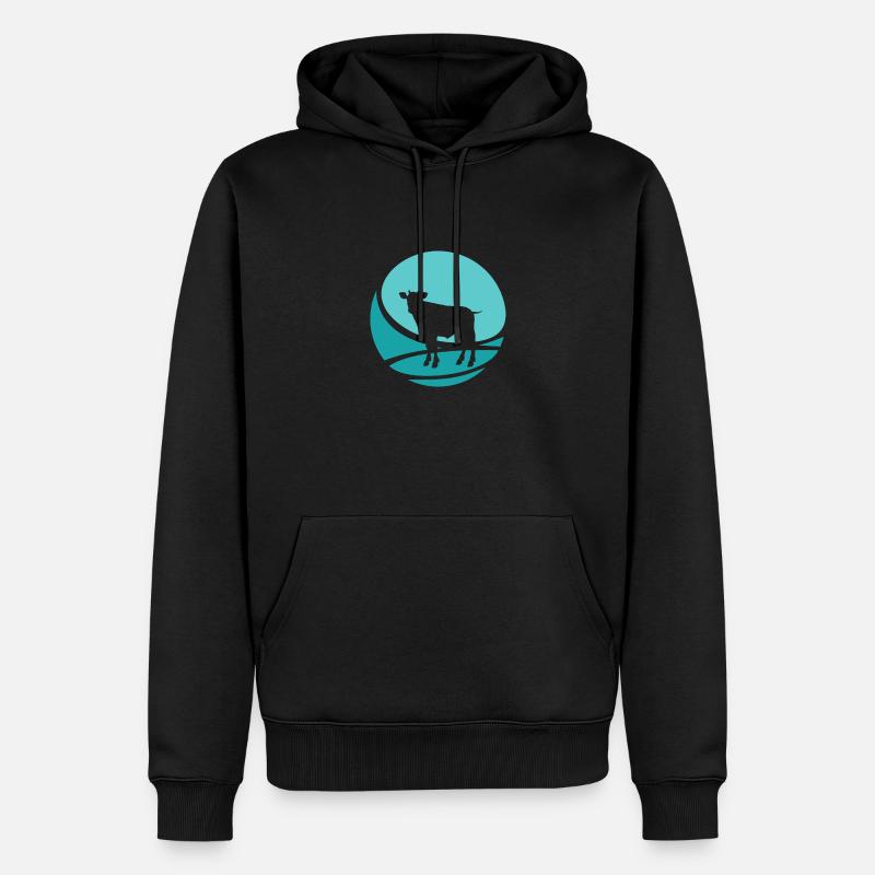 Lait Lait de bœuf - Sweat à capuche Premium bio Homme - noir