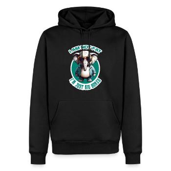Je ne suis pas grosse, je ne suis qu’un éléphant mignon à gros os - Sweat à capuche Premium bio Homme - noir - Devant - Nico (187cm)