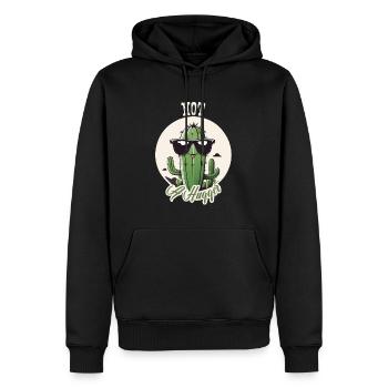Pas Un câlin Drôle Sarcastique Cactus Cool - Sweat à capuche Premium bio Homme - noir - Devant - Nico (187cm)