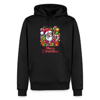 MERRY CHRISTMAS - Sweat à capuche Premium bio Homme - noir - Devant - Nico (187cm)