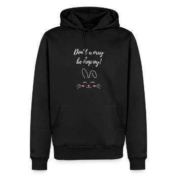 Ne vous inquiétez pas, soyez houblonné cadeau - Sweat à capuche Premium bio Homme - noir - Devant - Nico (187cm)